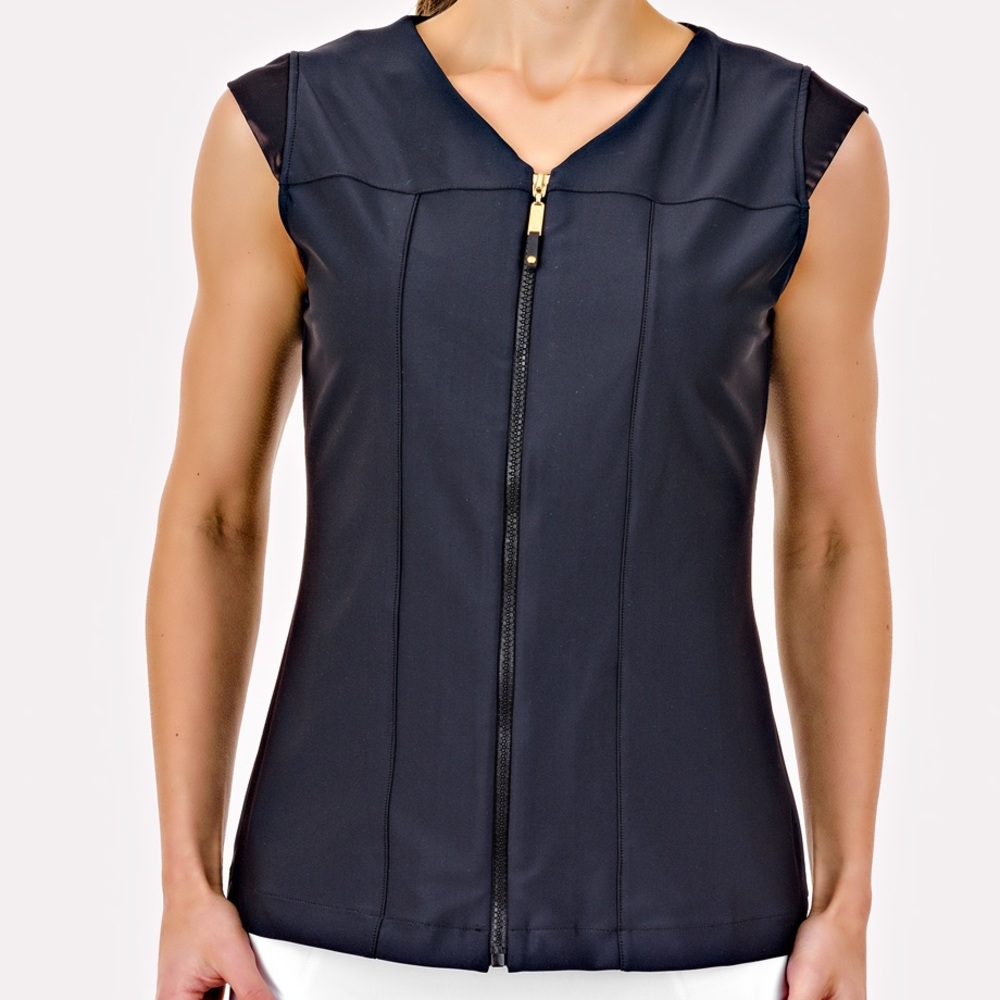CENTRE COURT ACTIVEWEAR ROMA VEST (BLACK)